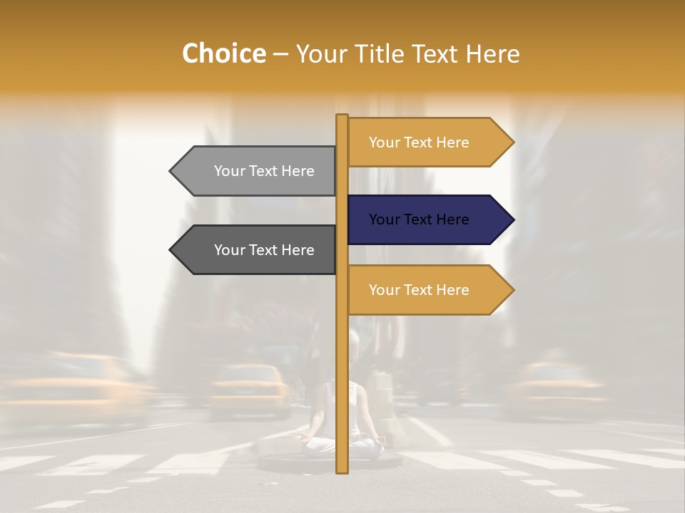 Yoga In Times Square PowerPoint Template