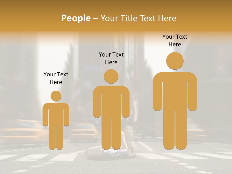 Yoga In Times Square PowerPoint Template