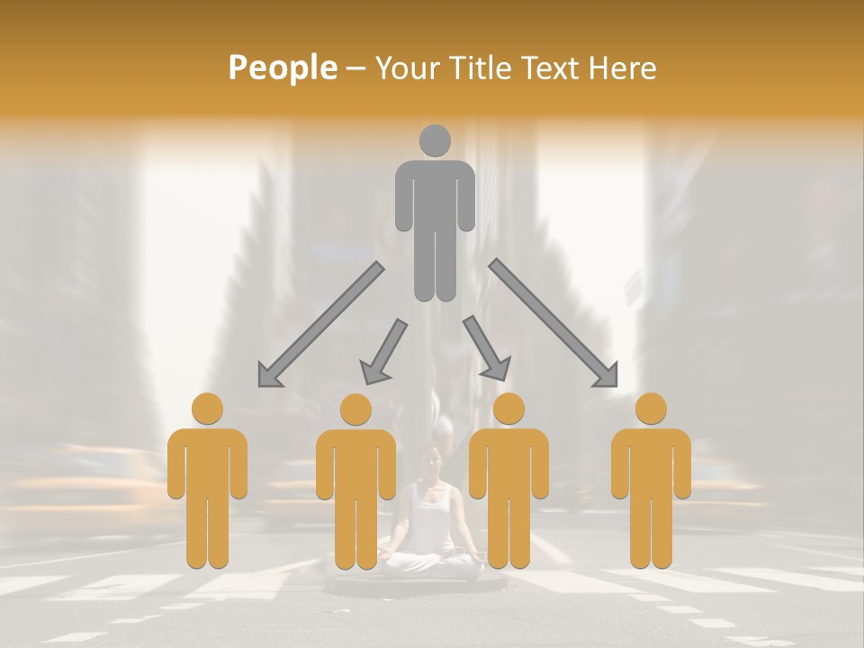 Yoga In Times Square PowerPoint Template