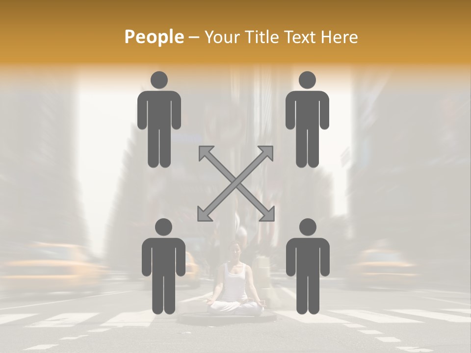 Yoga In Times Square PowerPoint Template