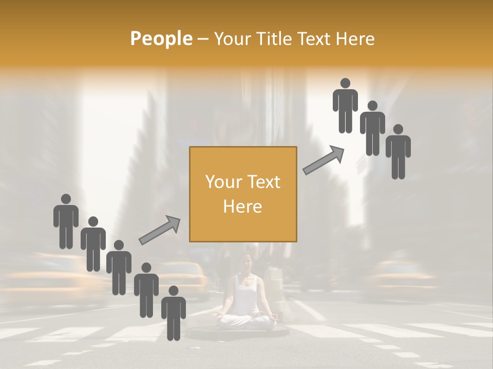 Yoga In Times Square PowerPoint Template