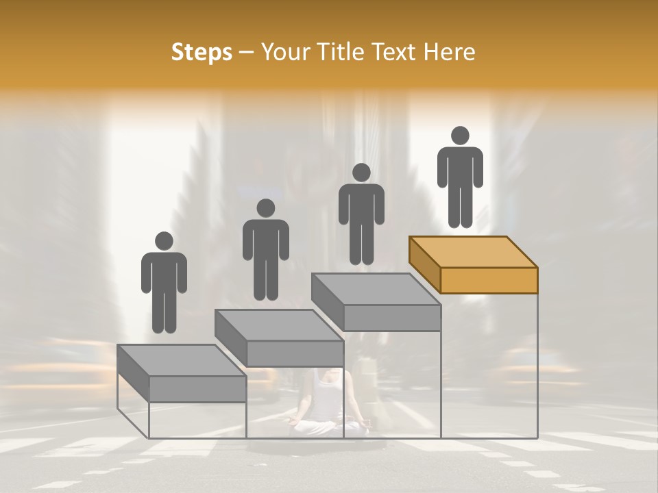 Yoga In Times Square PowerPoint Template