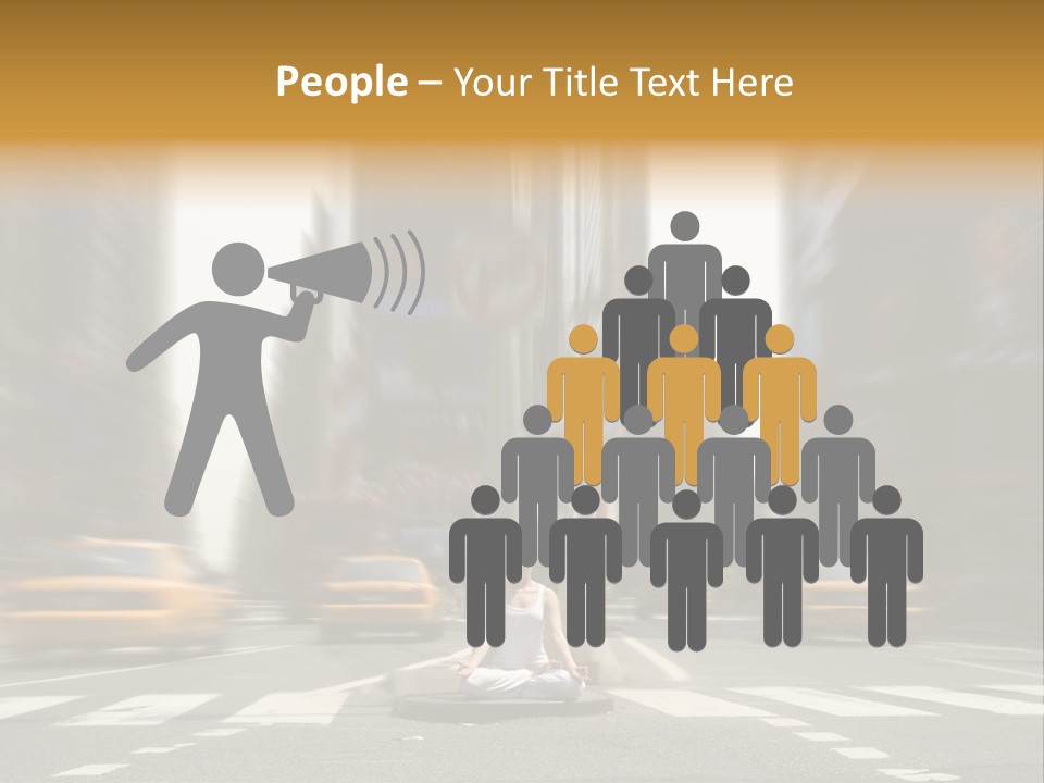 Yoga In Times Square PowerPoint Template