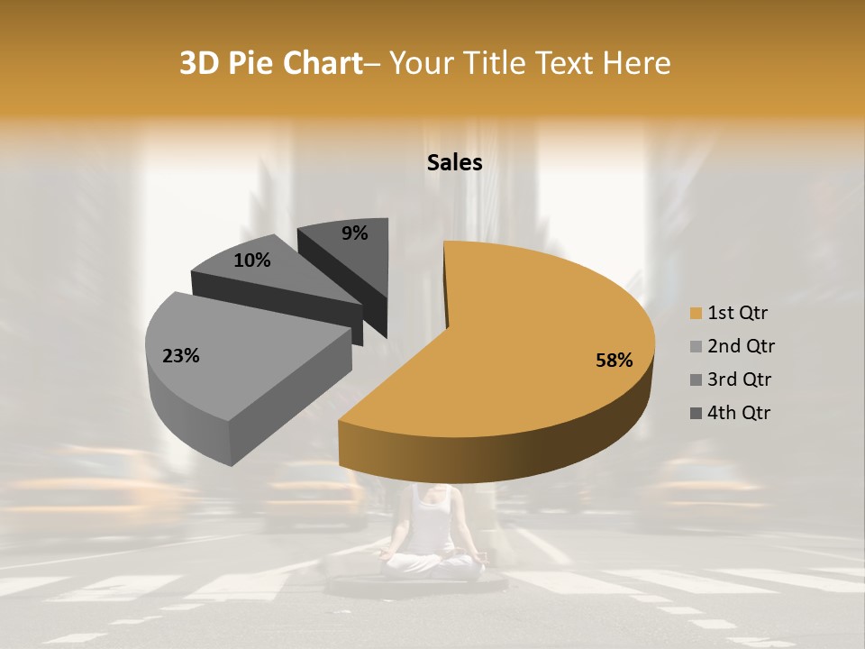 Yoga In Times Square PowerPoint Template