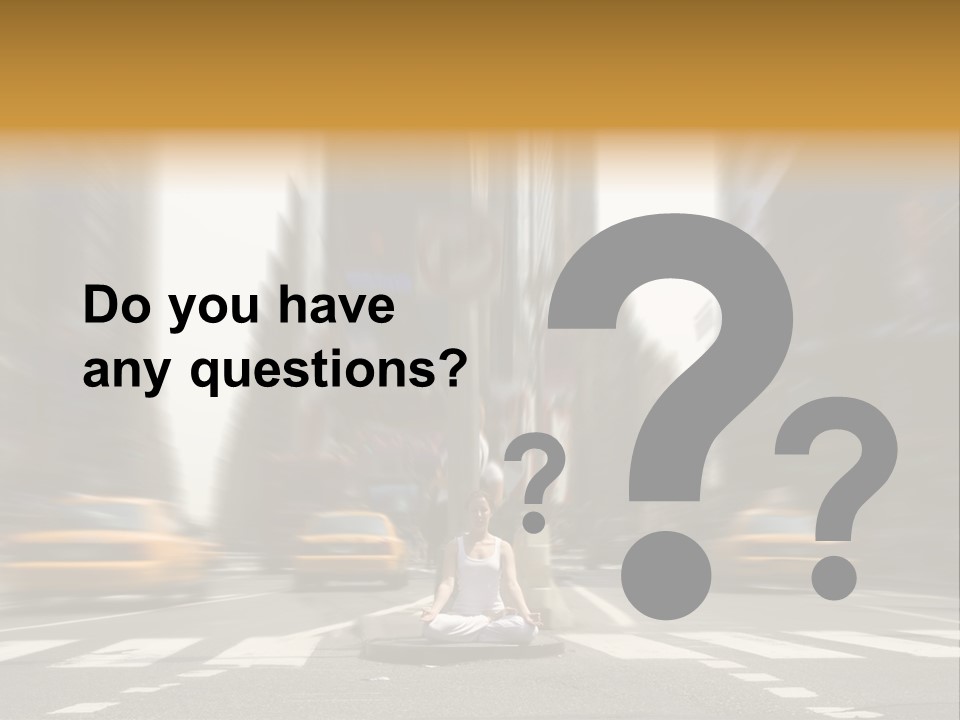 Yoga In Times Square PowerPoint Template