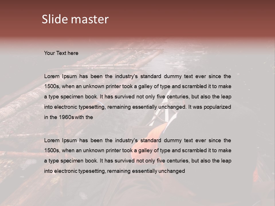 Logging Activity At Canal River PowerPoint Template