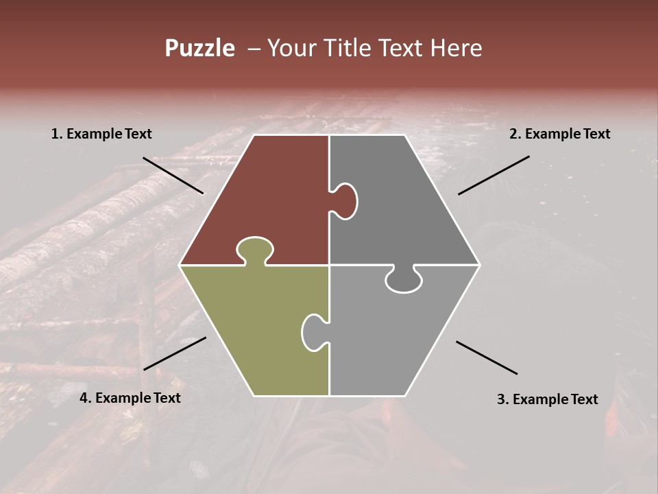 Logging Activity At Canal River PowerPoint Template