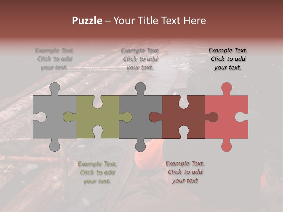 Logging Activity At Canal River PowerPoint Template