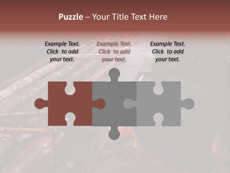 Logging Activity At Canal River PowerPoint Template