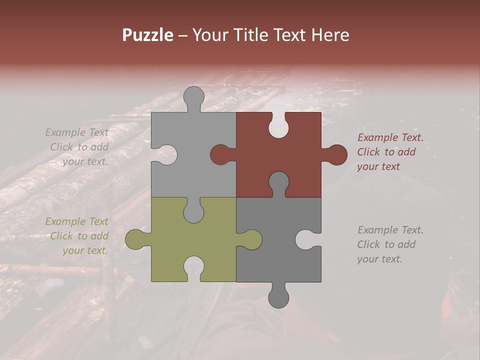 Logging Activity At Canal River PowerPoint Template