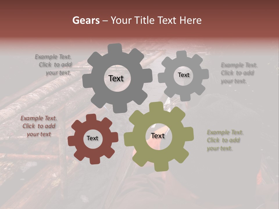 Logging Activity At Canal River PowerPoint Template