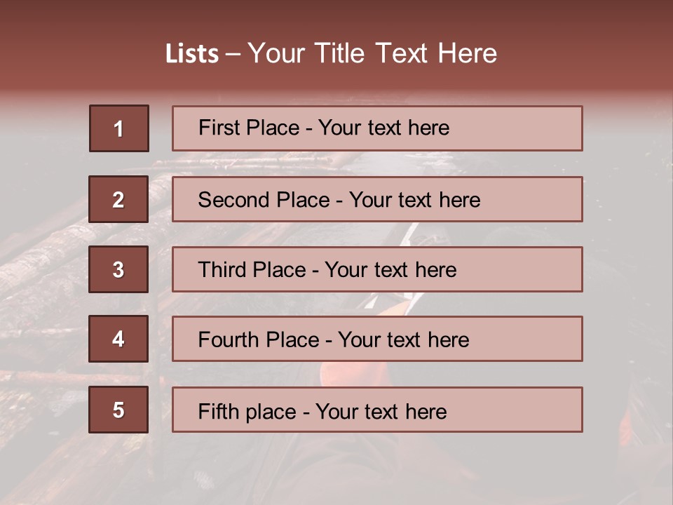 Logging Activity At Canal River PowerPoint Template