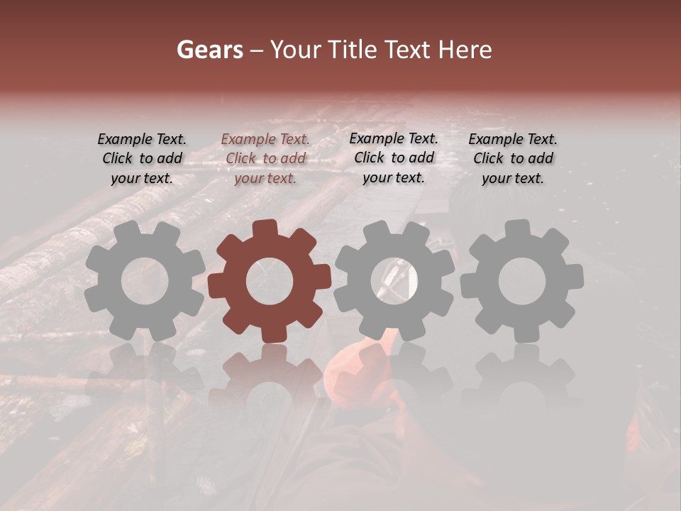 Logging Activity At Canal River PowerPoint Template