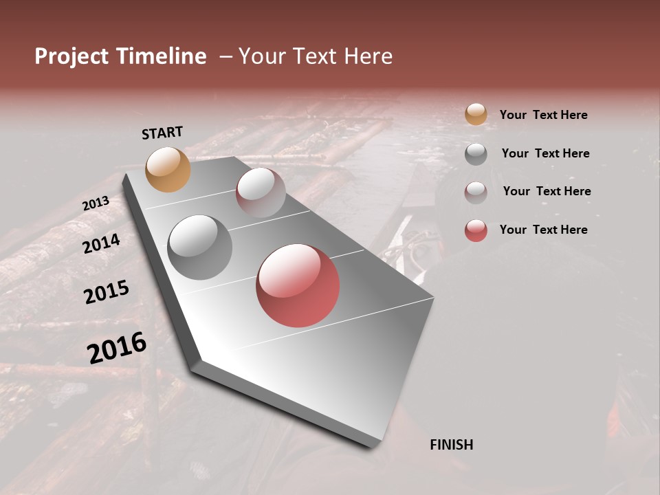 Logging Activity At Canal River PowerPoint Template