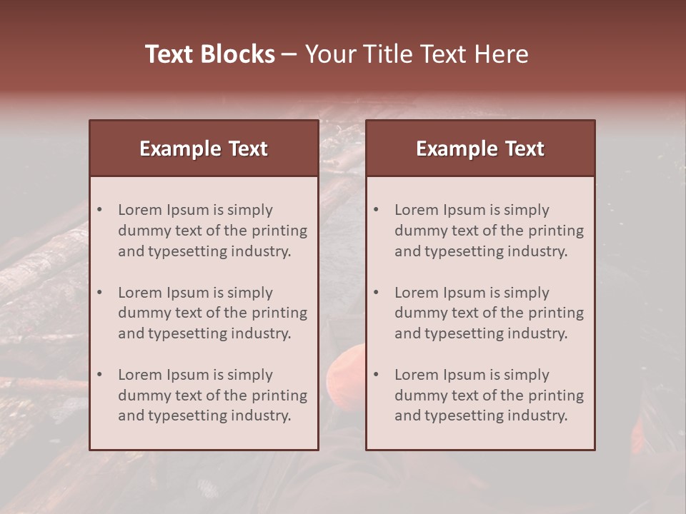 Logging Activity At Canal River PowerPoint Template