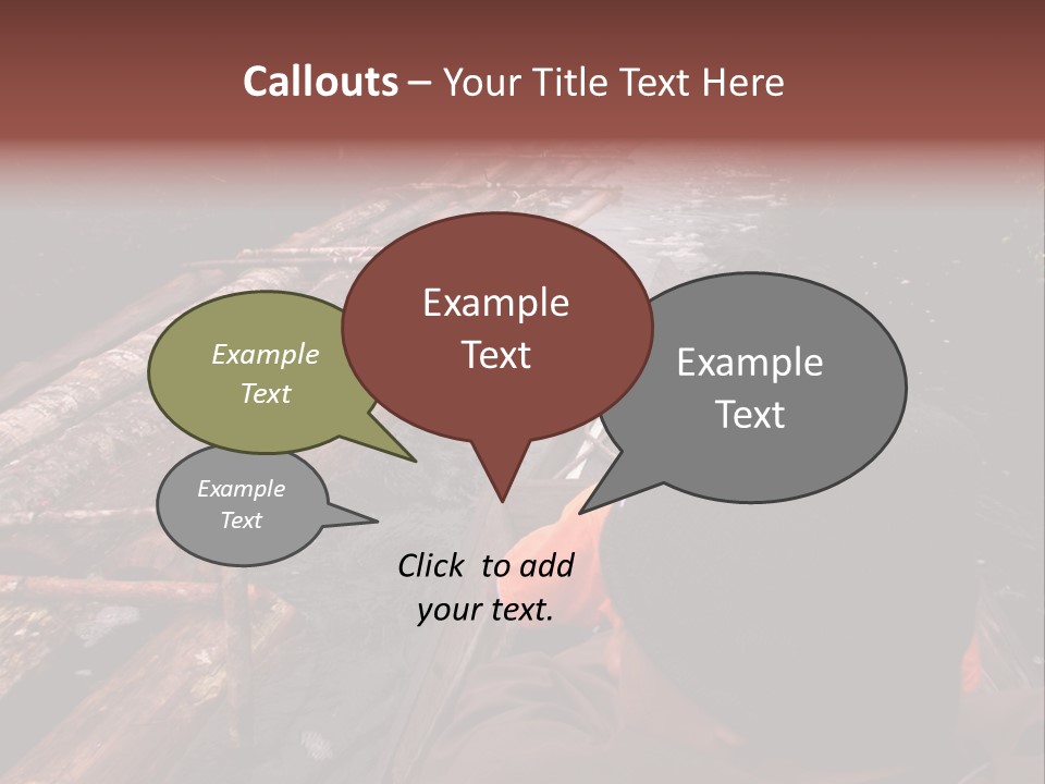 Logging Activity At Canal River PowerPoint Template