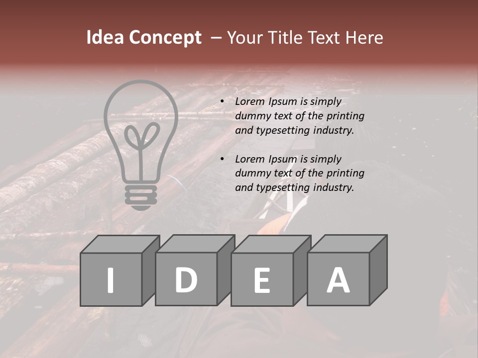 Logging Activity At Canal River PowerPoint Template