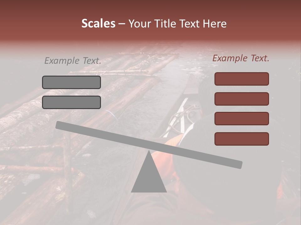 Logging Activity At Canal River PowerPoint Template