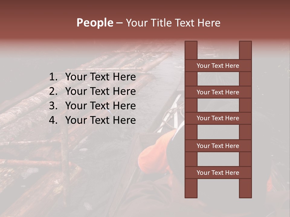 Logging Activity At Canal River PowerPoint Template