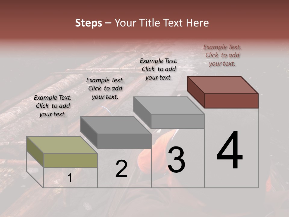 Logging Activity At Canal River PowerPoint Template