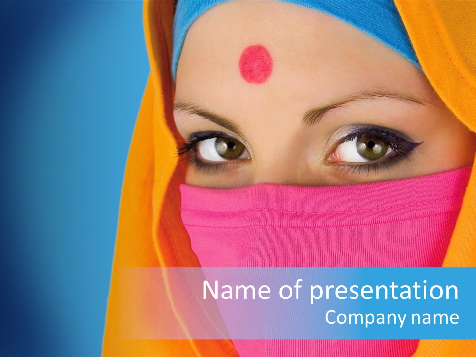 Face Of A Indian Woman. PowerPoint Template