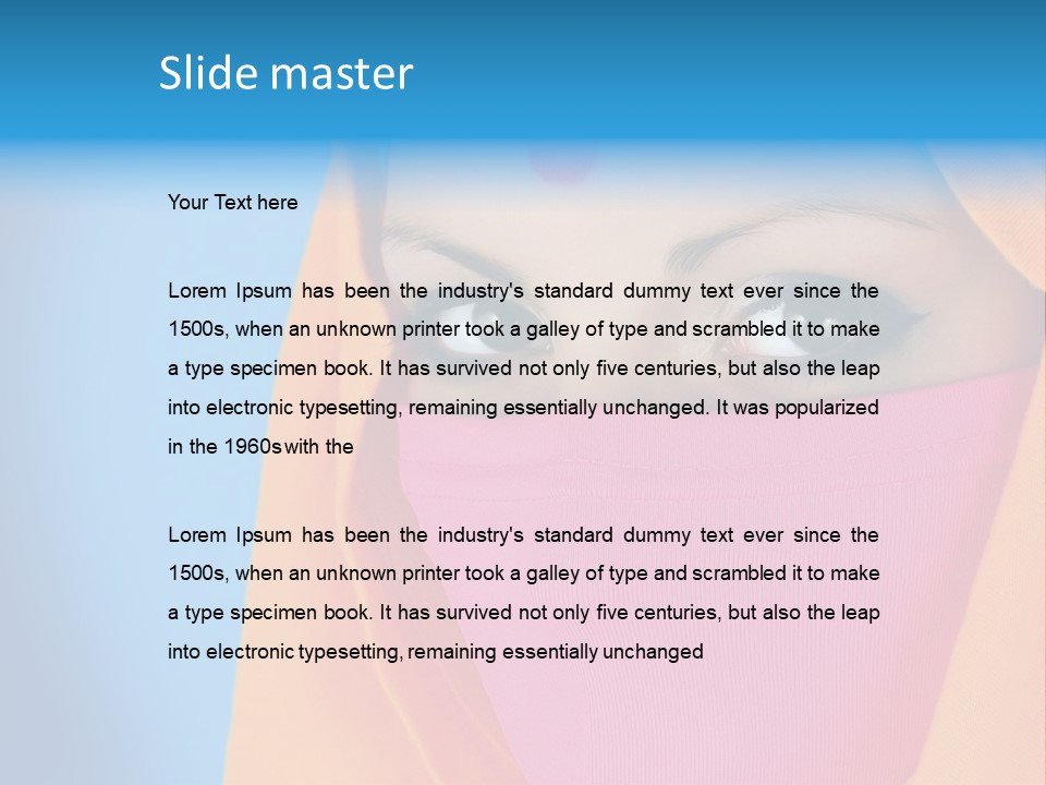 Face Of A Indian Woman. PowerPoint Template