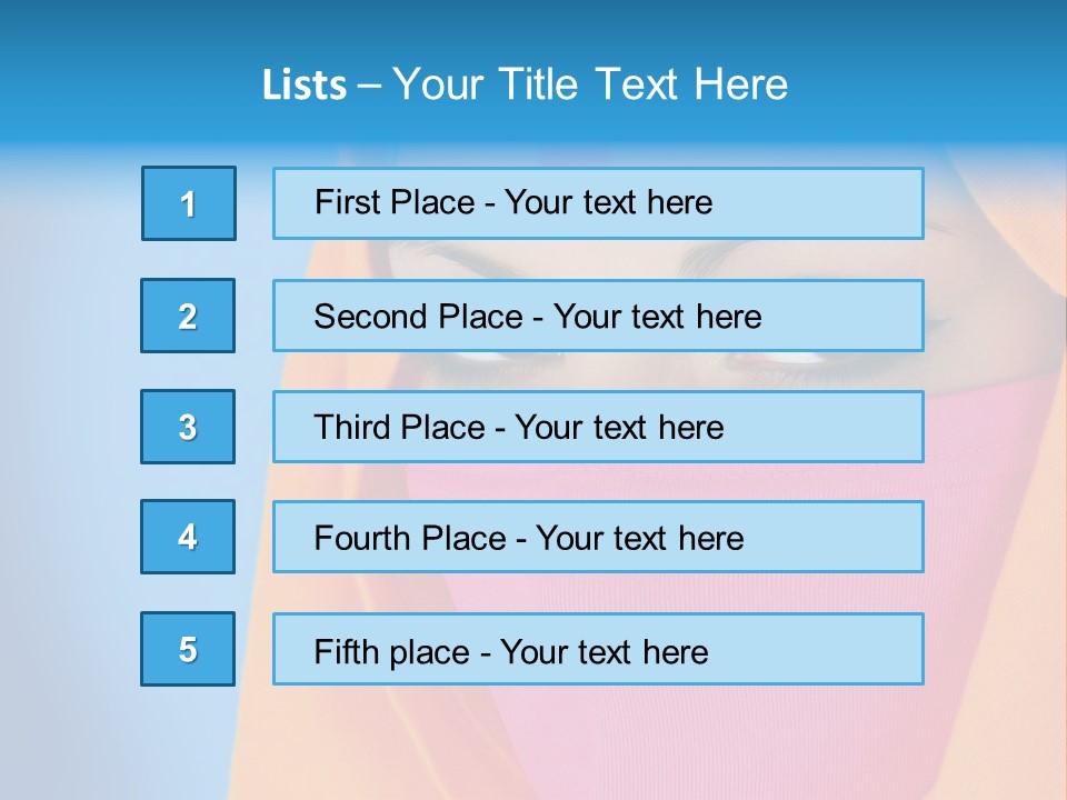 Face Of A Indian Woman. PowerPoint Template