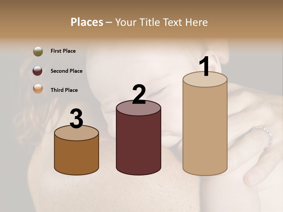 Baby Asleep On Mommas Shoulder PowerPoint Template