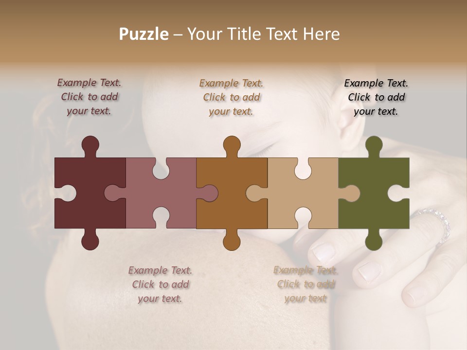 Baby Asleep On Mommas Shoulder PowerPoint Template