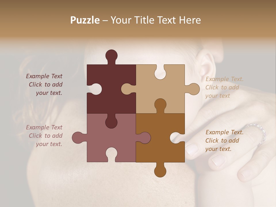 Baby Asleep On Mommas Shoulder PowerPoint Template