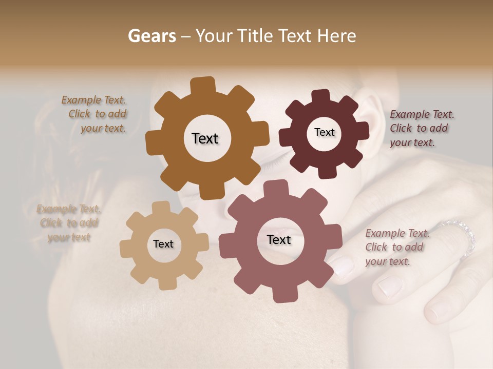 Baby Asleep On Mommas Shoulder PowerPoint Template