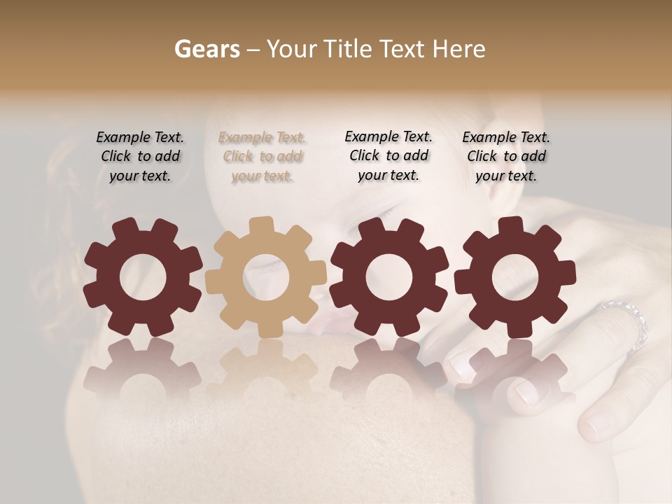 Baby Asleep On Mommas Shoulder PowerPoint Template