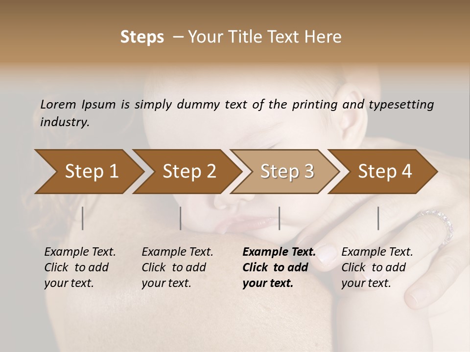 Baby Asleep On Mommas Shoulder PowerPoint Template