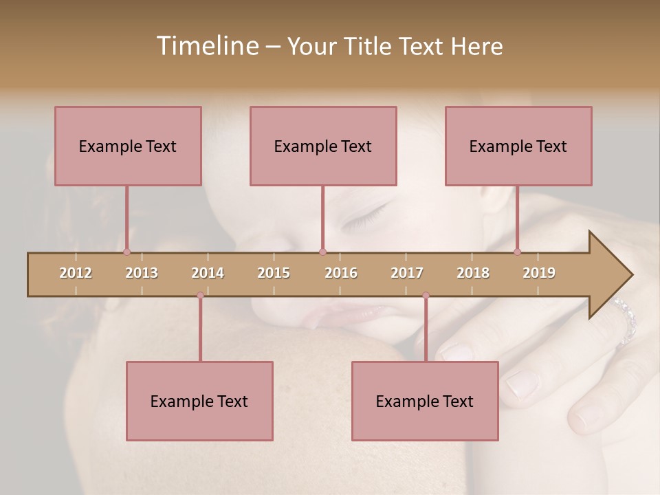 Baby Asleep On Mommas Shoulder PowerPoint Template