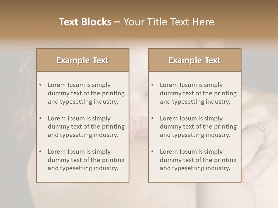 Baby Asleep On Mommas Shoulder PowerPoint Template