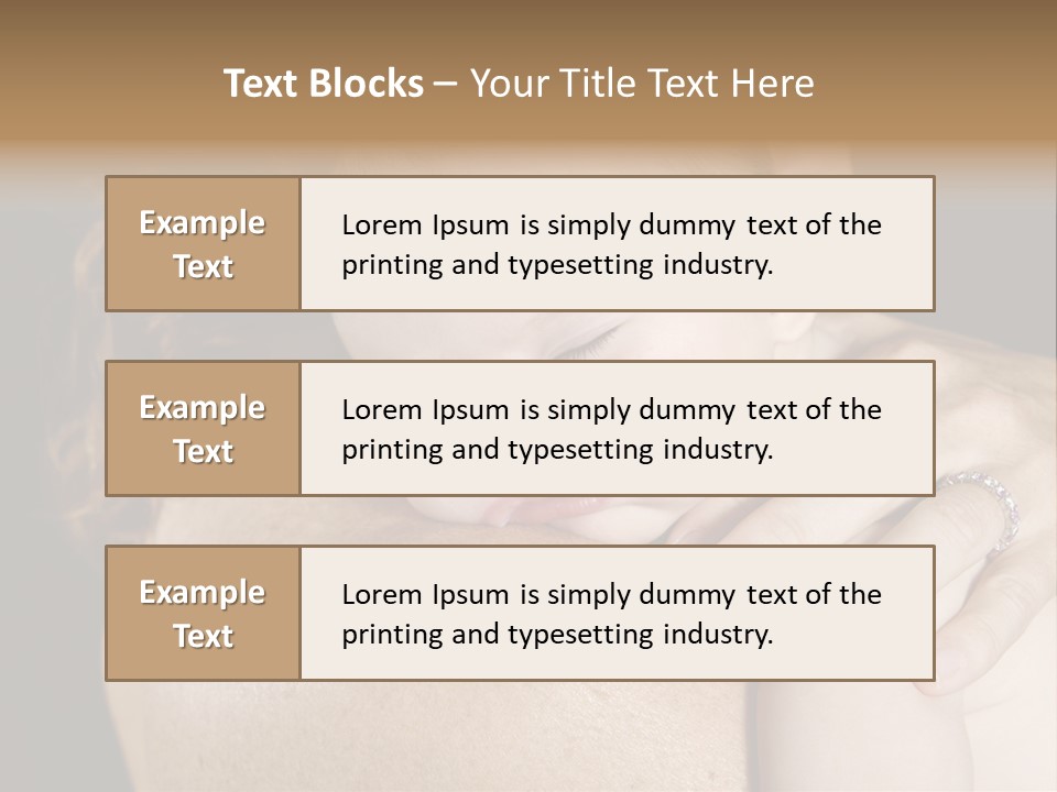 Baby Asleep On Mommas Shoulder PowerPoint Template