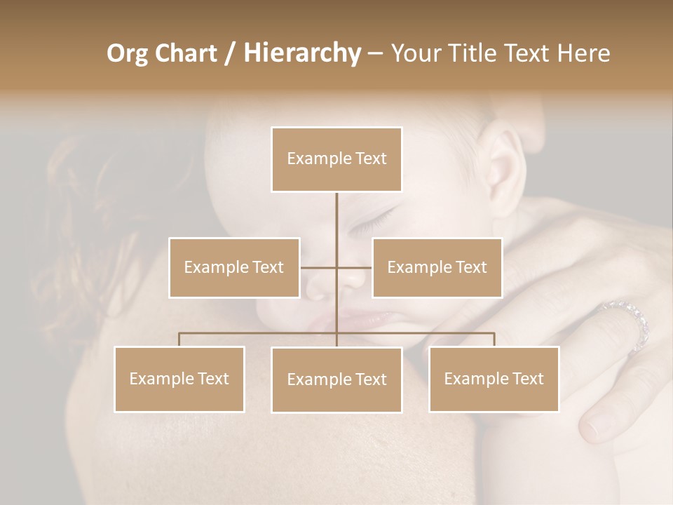 Baby Asleep On Mommas Shoulder PowerPoint Template