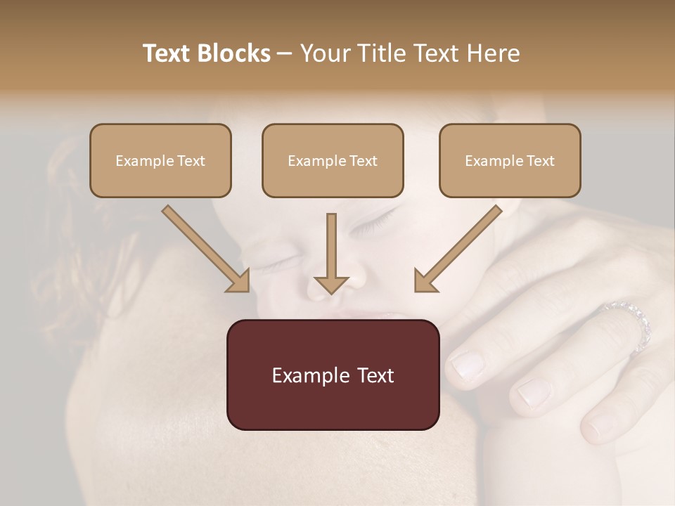 Baby Asleep On Mommas Shoulder PowerPoint Template