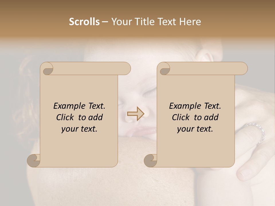 Baby Asleep On Mommas Shoulder PowerPoint Template