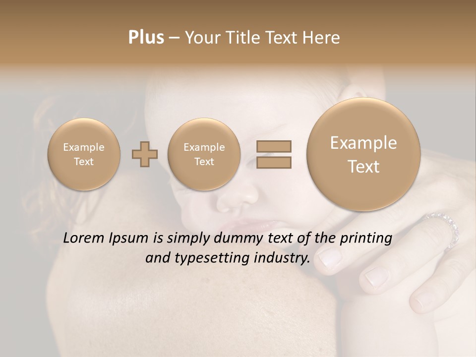 Baby Asleep On Mommas Shoulder PowerPoint Template