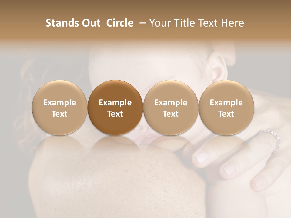 Baby Asleep On Mommas Shoulder PowerPoint Template