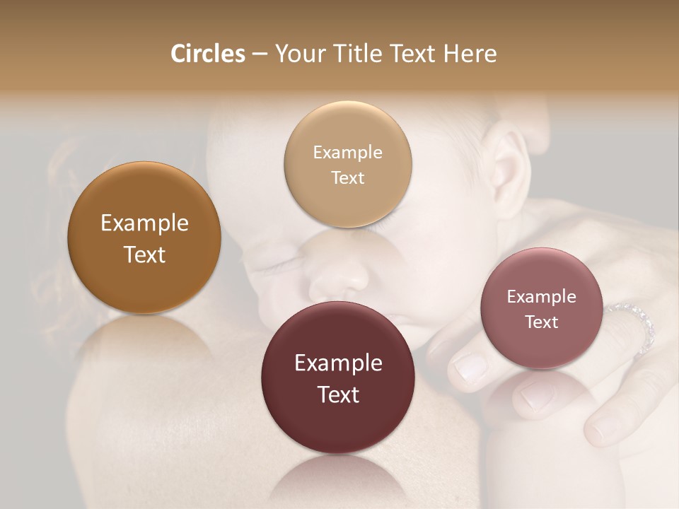 Baby Asleep On Mommas Shoulder PowerPoint Template