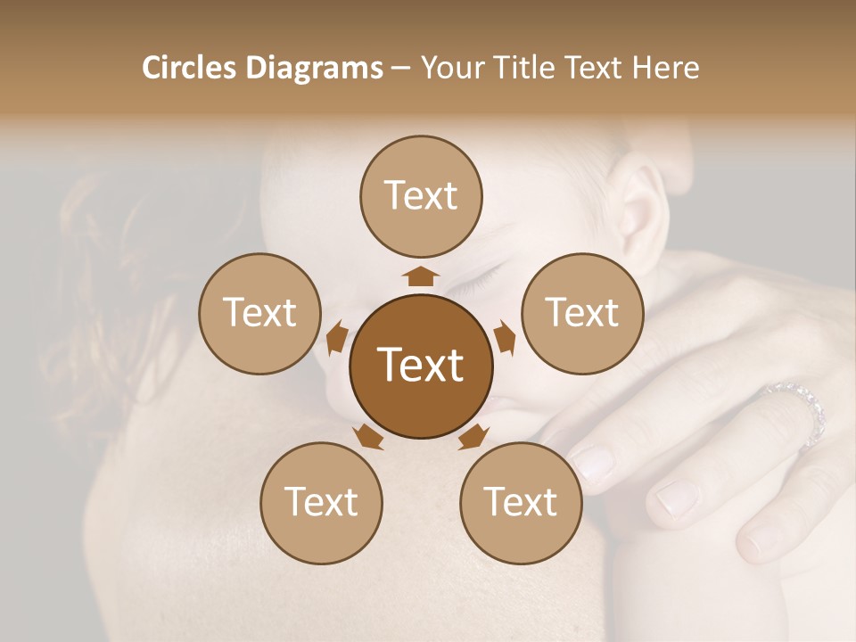 Baby Asleep On Mommas Shoulder PowerPoint Template