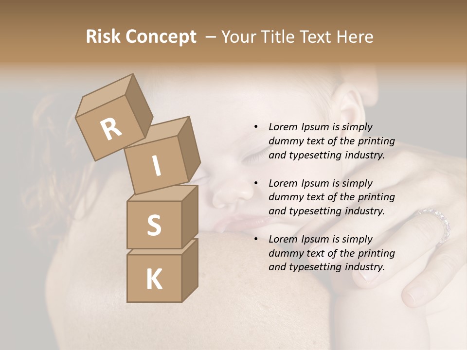 Baby Asleep On Mommas Shoulder PowerPoint Template