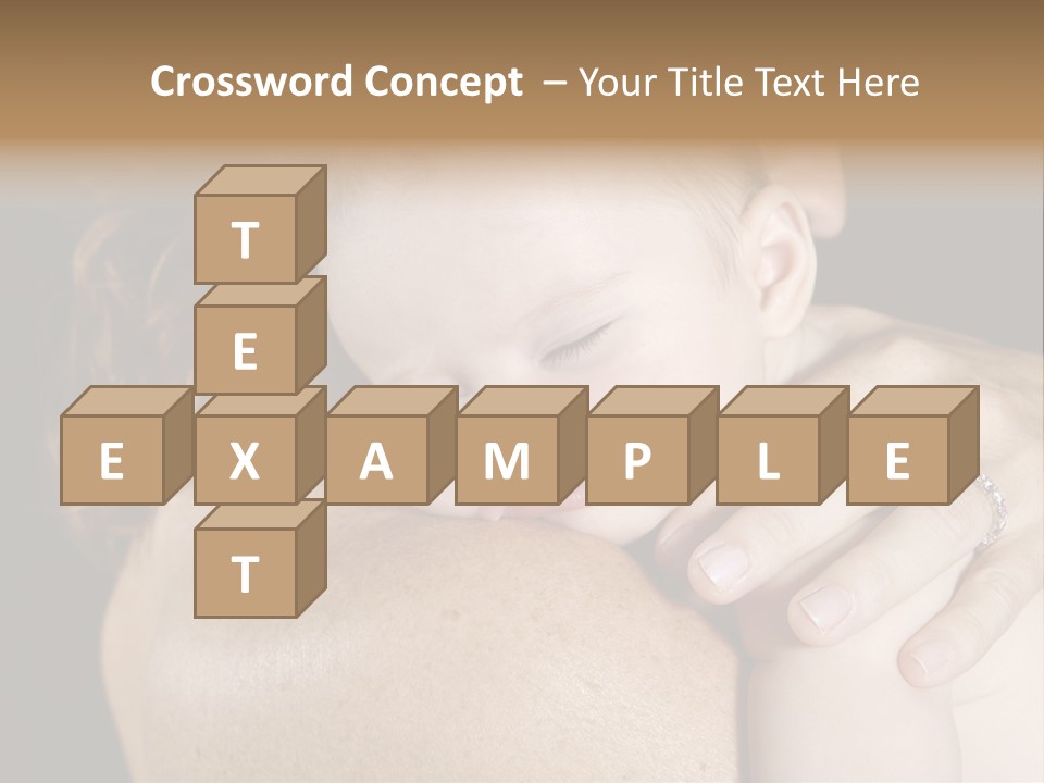 Baby Asleep On Mommas Shoulder PowerPoint Template