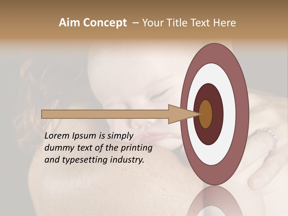 Baby Asleep On Mommas Shoulder PowerPoint Template