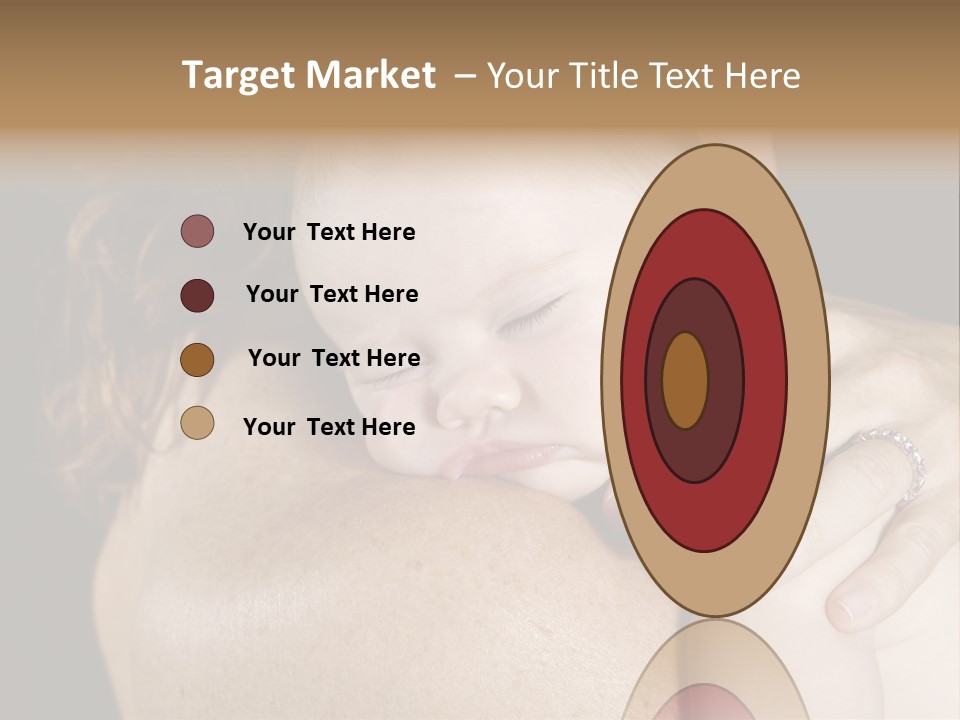 Baby Asleep On Mommas Shoulder PowerPoint Template