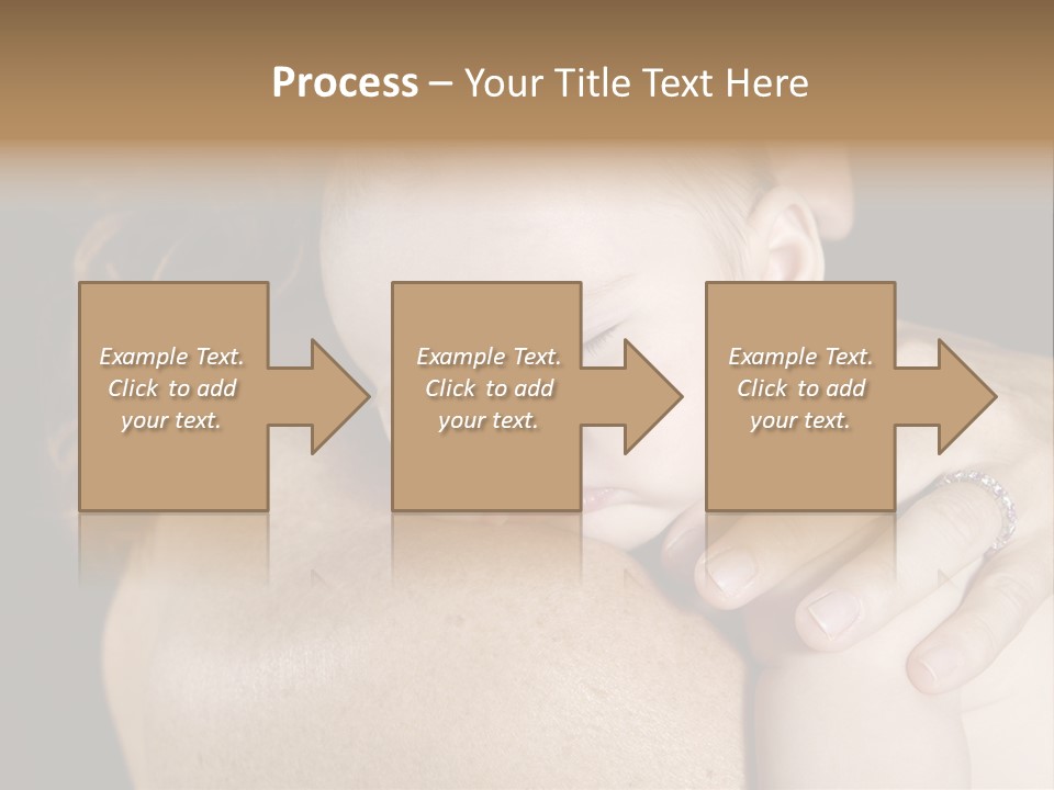 Baby Asleep On Mommas Shoulder PowerPoint Template