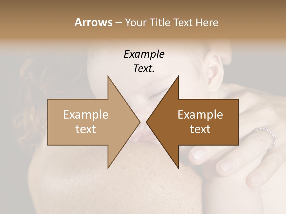 Baby Asleep On Mommas Shoulder PowerPoint Template