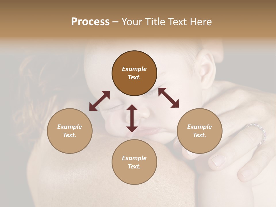 Baby Asleep On Mommas Shoulder PowerPoint Template